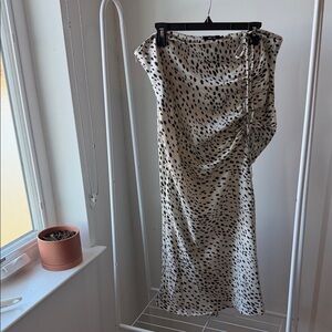 Cheetah cinched skirt